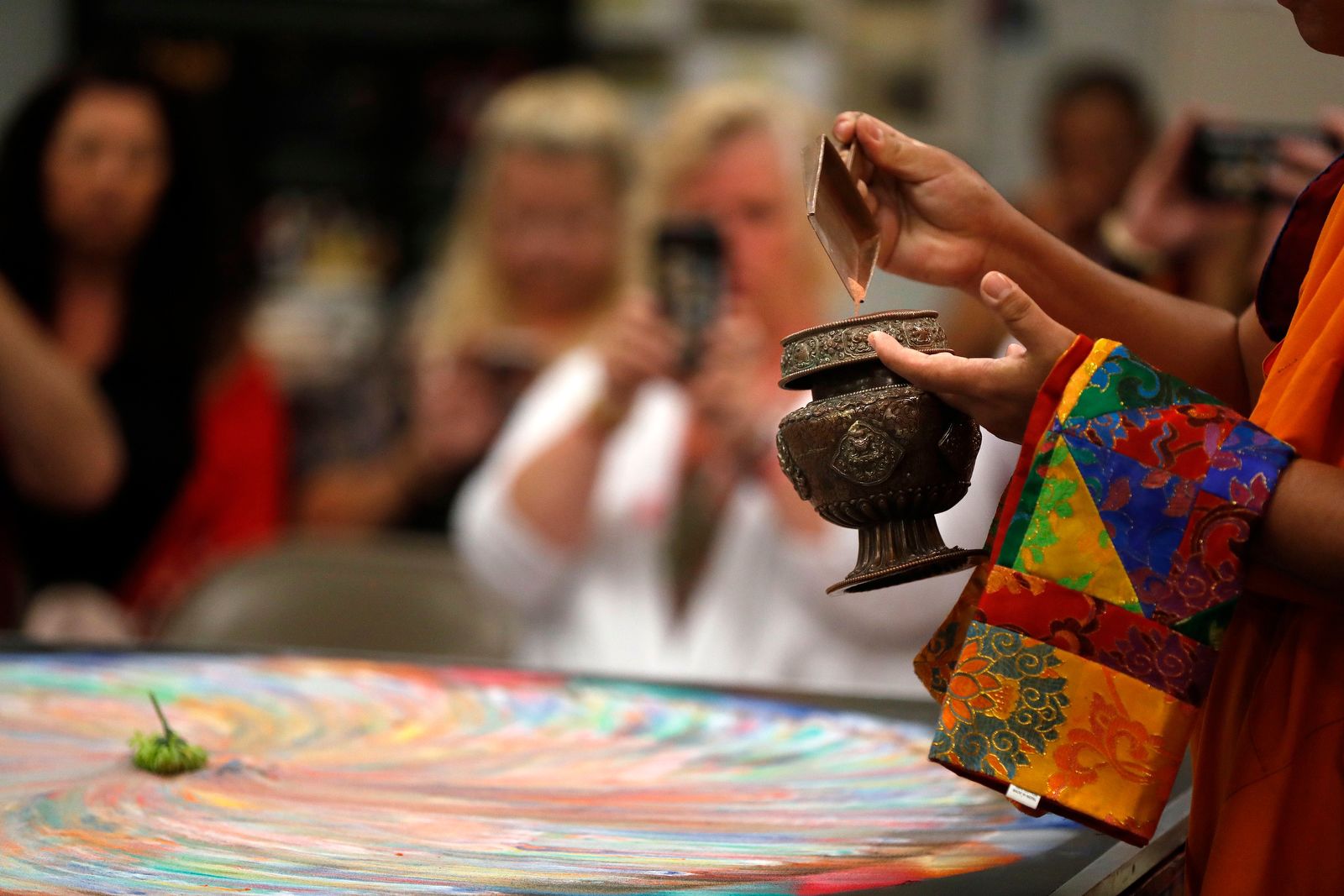 Painstakingly created, then swept away: Tibetan monks' sand mandala at Lily Dale